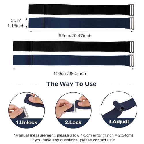 2PCS Women Invisible Belts, Adjustable Elastic Belt No Show Stretch Waist Belt Flat Buckle for Pants Jeans Dresses3