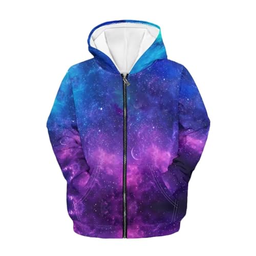 Zip Up Hoodies for Kids Girl Boy 6-16 Hooded Sweatshirts with Pocket