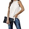 Berryou-Women-Lace-Crochet-Hollow-Out-Tank-Tops-Casual-Blouse-Summer-Sleeveless-Shirts-Clubwear-2021 Berryou Women Lace Crochet Hollow Out Tank Tops Casual Blouse Summer Sleeveless Shirts Clubwear 2023 White M