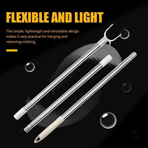 Cabilock Drying Rack Clothing Drying Rack Clothing Metal Clothesline Props Washing Line Prop Floral Clothesline Prop Metal Clothes Prop Retractable Clothes Rods Outdoor Clothing Outdoor Clothing #TOP3