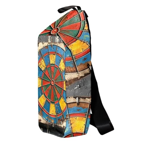 Mochila de hombro ligera 16x36.5cm para hombre y mujer, bolsa cruzada multicolor 3