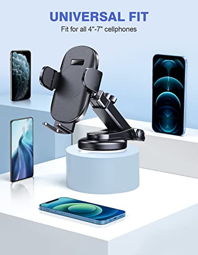 Ruiwwo Phone Mount For Car, Car Phone Holder Dashboard & Windshield, [Strong Suction] Universal Cell Phone Holder Car Compatible With Iphone 13 Pro Max/12/11/Xs/8 And More #TOP1