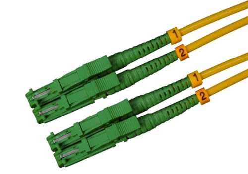 Câble fibre optique OS2 monomode jaune pour éliminer les pertes de signal E2000/APC 30m