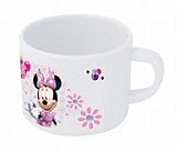 Trinkbecher für Kinder POS 68812088 - Kindertasse mit Disney Minnie Mouse Motiv, Trinkbecher mit Henkel, für Jungen und Mädchen, Fassungsvermögen ca. 200 ml, aus stabilem Melamin (BPA-frei)