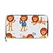 Produktbild GIGIJY Lustige Cartoon Löwe Geldbörse Multi Kreditkartenhalter Tasche für Frauen Leder Reißverschluss lange Geldbörse