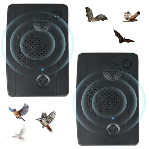 2026 Ultrasonic Bird Repellent Devices Bird Repeller Outdoor for Attic Woodpecker Deterrent Pigeon Goose Repellent Rechargeable Bats Repellent Indoor to Keep Birds Away from Porch Balconies