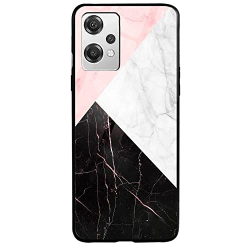 Image of COLORflow Back Cover Compatible with OnePlus Nord CE 2 Lite 5G | Marble Black White Pink | Shockproof TPU Bumper Cover with Camera Protection Back Cover Compatible with OnePlus Nord CE 2 Lite 5G