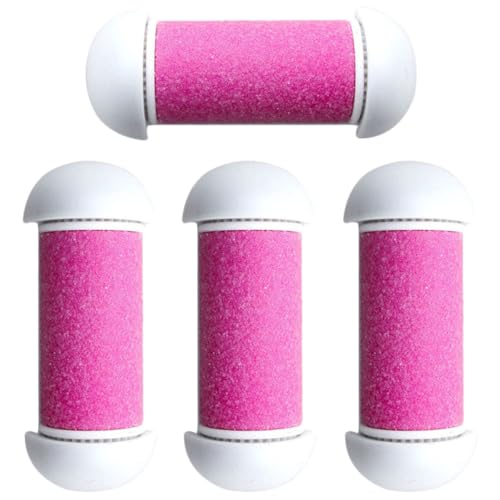 UKCOCO Juego de 4 Cabezales de Pulido para Lima Eléctrica de Pies, Color Rosa, Accesorios para Pedicura Profesional Callos y Durezas en Casa