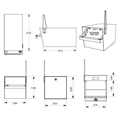 Mail Boss 7525V Mail Manager Street Safe Locking Security Mailbox, Granite by Mail Boss - Image 5