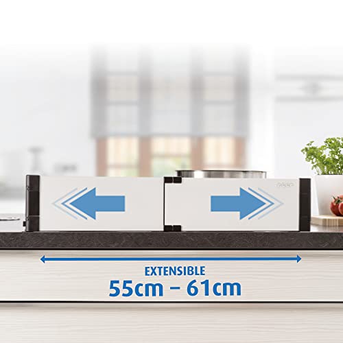 Protège-poêle argenté extensible barrière de sécurité cuisine enfant reer Basic 20058