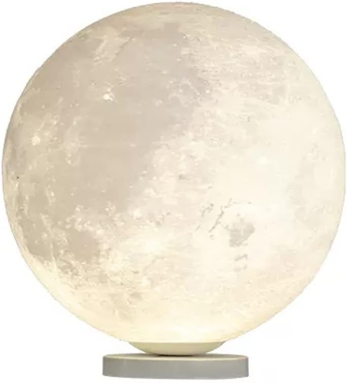 Modern Moon Lamp Floor Lamp Living Room Bedroom Bedside Lamp Atmosphere Lamp Photography Three Color Dimming Outdoor Lamp (Excluding Light Source) Tall Light(20cm)