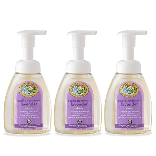 Oregon Soap Company - Foaming Hand Soap, Hand Soap Refills and Self Foaming Liquid Hand Soap, Liquid Hand Soap Bulk for Hand Wash, Pacific Northwest Lavender, 8.3 Oz, 3 Pack