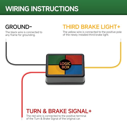 NSLUMO Tampa de caminhão 3º módulo lógico de luz de freio para caminhão carcaça cobertura tonneau, t