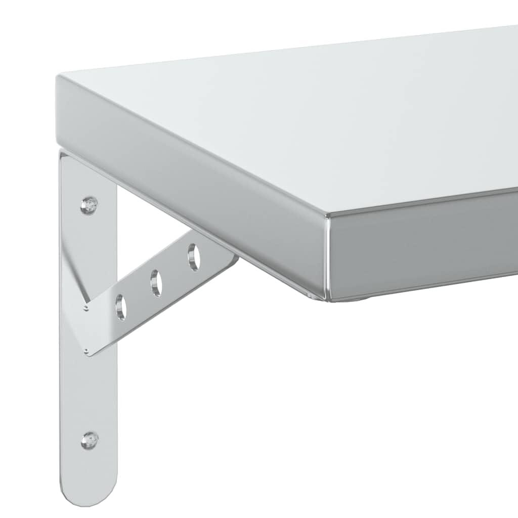 Generisch Wandregale 2 STK. 100x23,5 cm Silbern Edelstahl,Möbel,Regalsysteme,Wandregale-3214504