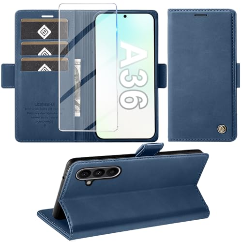 Coque Samsung Galaxy A36 5G anti-choc bleue évite rayures écran et chutes