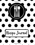 spinder design senza pas spiegel  Recipe Journal: Blank Recipe Book to Write In Your Favorite Recipes and Meal- Cool Present For Friends and Family - Cutlery And Black Dots Design