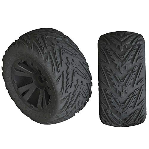 1/10 DBoots Minokawa LP vorne/hinten 3.8 vormontierte Reifen, 17mm Hex, Schwarz (2): 4S