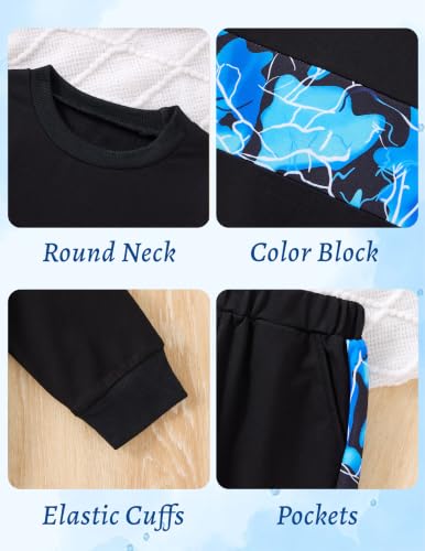 Image of Boys Clothes Boy Outfits 2-Piece Long Sleeve Sweatshirt Tops and Pants Fall Winter Outfits Set 3-14 Years