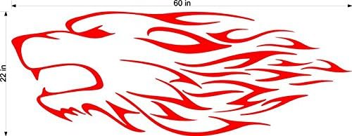 Wolf Speed Tribal Animal Flames Motor Cross Street Track Motorcycle Racing Trailer Decals Stickers Mural One Color 2 Graphics AF20