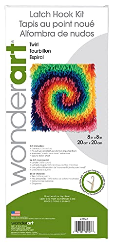 Image of Wonderart Twirl Latch Hook Kit, 8 inch X 8 inch
