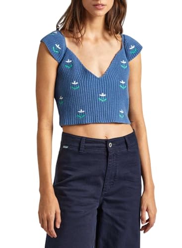 Pepe Jeans Greer, Maglione Donna, Blu (Blue),XS