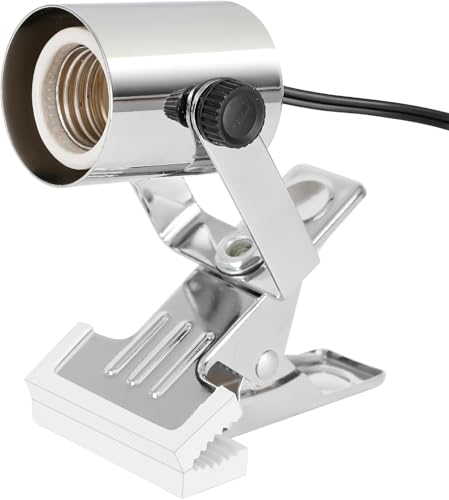 Dotoy クリップライト デスクライト 植物育成 亀用 両生類用 爬虫類用 省エネ LED クローム E26 電球なし ベッドサイド 卓上用