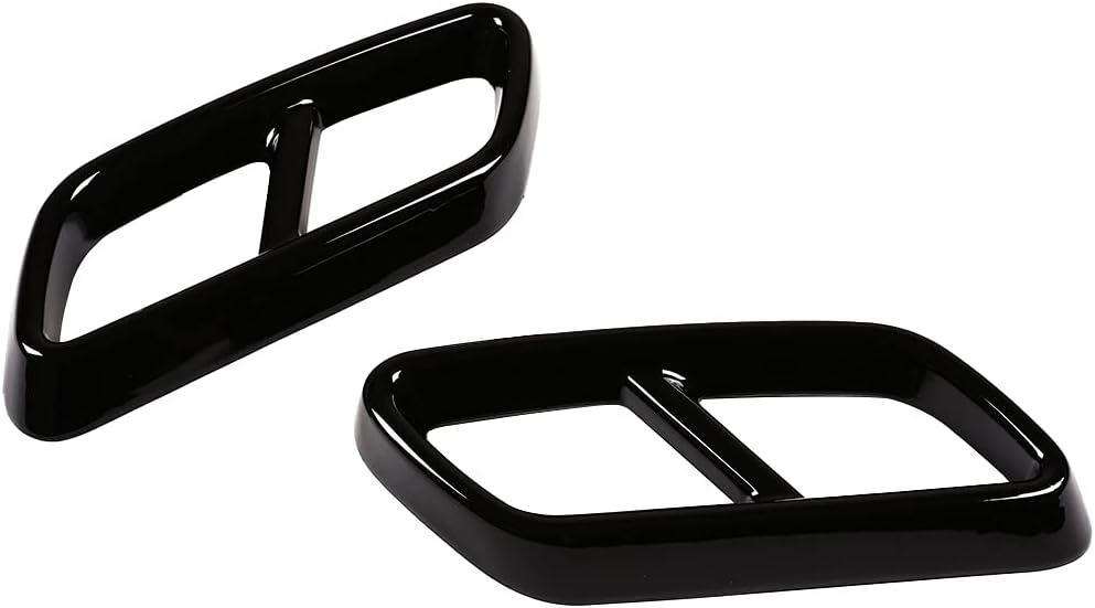 TINKI Car Tail Exhaust Pipe Cover Trim Compatible for Mercedes-Benz W206 C-Class C200 C300 Base Sport Sedan 4-Door 2022 2023 Interior Accessories (ABS, Glossy Black)