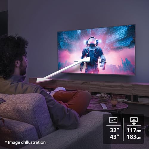 Philips 43PFS5500 FHD LED TV - Écran 43 Pouces avec Pixel Plus, Design Compact et Dolby Audio avec Vocal Boost