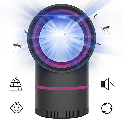 Preisvergleich Produktbild Dysel USB Insektenvernichter Lampe Fliegenfalle, Moskito Zapper Insekten Mörder Mückenschutz, Bio Körpertemperatur Lockende Technologie Insektenabwehr Insektenfalle Black
