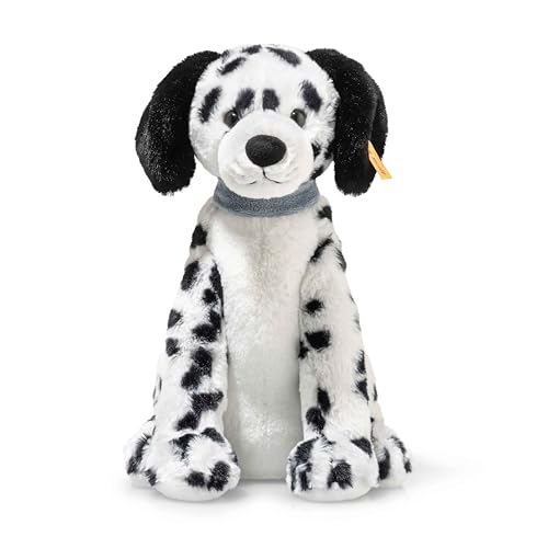 Steiff Oskar Dalmatiner 27cm sitzend, Kuscheltier Plüschtier, Hunde Stofftier im Dalmatiner Design, aus kuschelweichem Plüsch, Schmusetier für Jungen und Mädchen