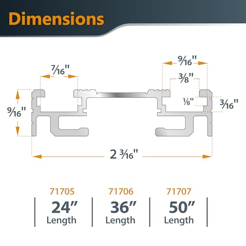 image for POWERTEC 36 Inch Circular Saw Guide/Straight Edge Guide for Router Too