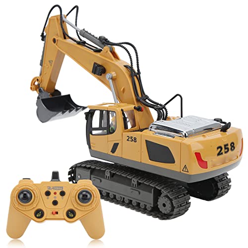 RC Excavator, 11 Channels 2.4Ghz 1:20 Excavator Construction Tractor Rotatable Remote Control Excava