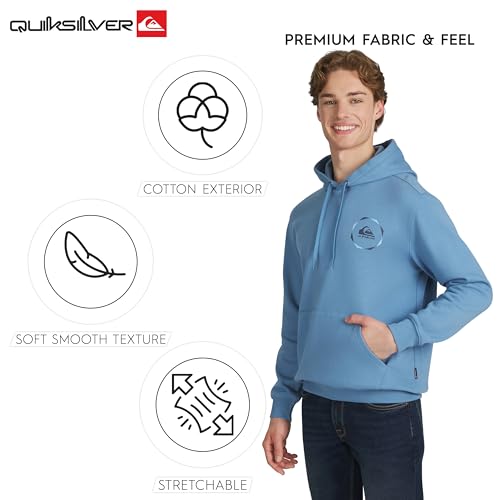 Image of Quiksilver Men's Regular Fit Super Soft Fleece Midweight Pullover Hooded Sweatshirt