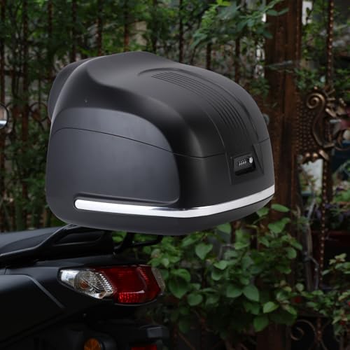 Maleta trasera universal de 35L impermeable para moto y scooter negro ABS 2