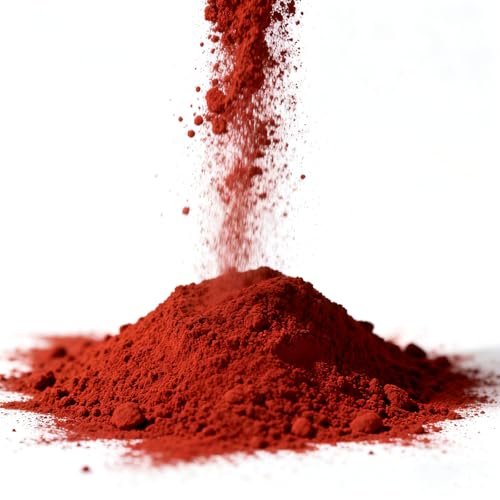 Iron Oxide Powder Ultrafine Particle Natural Industrial Material Suitable for Construction Coatings Ceramics Concrete Coloring and Many Other Applications 5 Ounces Red