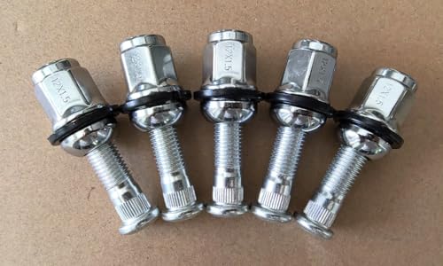5pcs Front Rear Wheel Studs 90113-SM1-005 with Lug Nuts Replacement for Honda CR-V Civic Accord City Element Prelude S2000 Acura TL TLX TSX EL CL CSX RSX ILX Vigor Integra