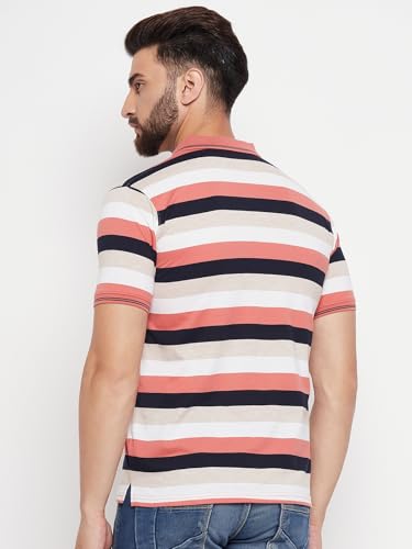 Image of UNIBERRY Men's Cotton Blend Half Sleeve Printed Polo Neck T-Shirt Has A Short Sleeve & Pocket On ChestBZRMT6-MR