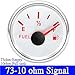 HD 52mm Boat Car Fuel Level Gauge Fuel Meter Custom Signal 0-90 ohm 73-10ohm for Car Truck Motorcycle Red Backlight 9-32V(Lavender)