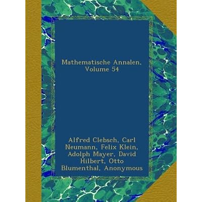 Mathematische Annalen, Volume 54