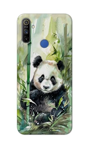 Image of Printed Hard Back Cover for Realme Narzo 20A Back Cover (Panda -J1) -190724(EA)