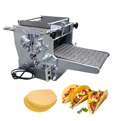 WOTZOV Máquina automática para Hacer Tortillas, máquina eléctrica Comercial para Tacos, panqueques y crepas, Grosor Ajustable, Alta Capacidad de producción.