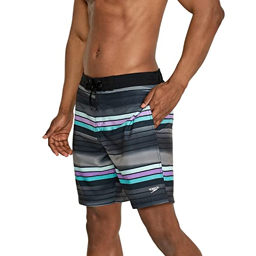 Speedo Men's Swim Trunk Knee Length Boardshort Bondi Striped3