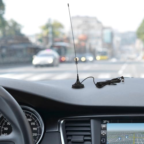 Antena de TV para coche Cabilock con base magnética y estructura exterior resistente 6
