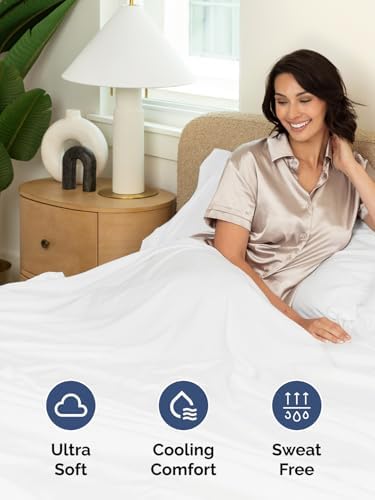 Extra Deep King Sheet Set - 6 Piece Breathable and Cooling Sheets - White - 4