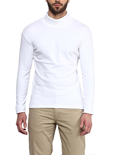 Image of HYPERNATION White Color Cotton High Neck Cotton T-Shirt