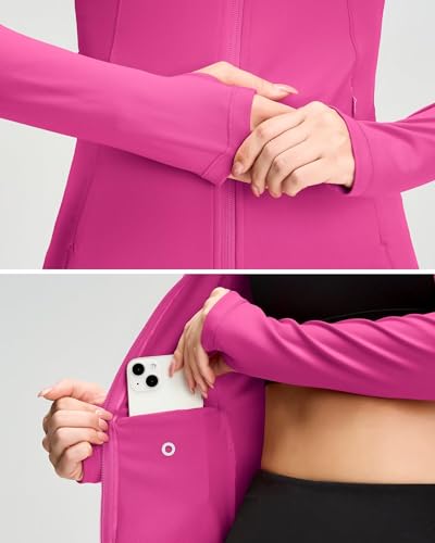 QUEENIEKE Womens Running Jackets Athletic Workout Scrub Jacket Track Full Zip Up Gym for Women Yoga Top4