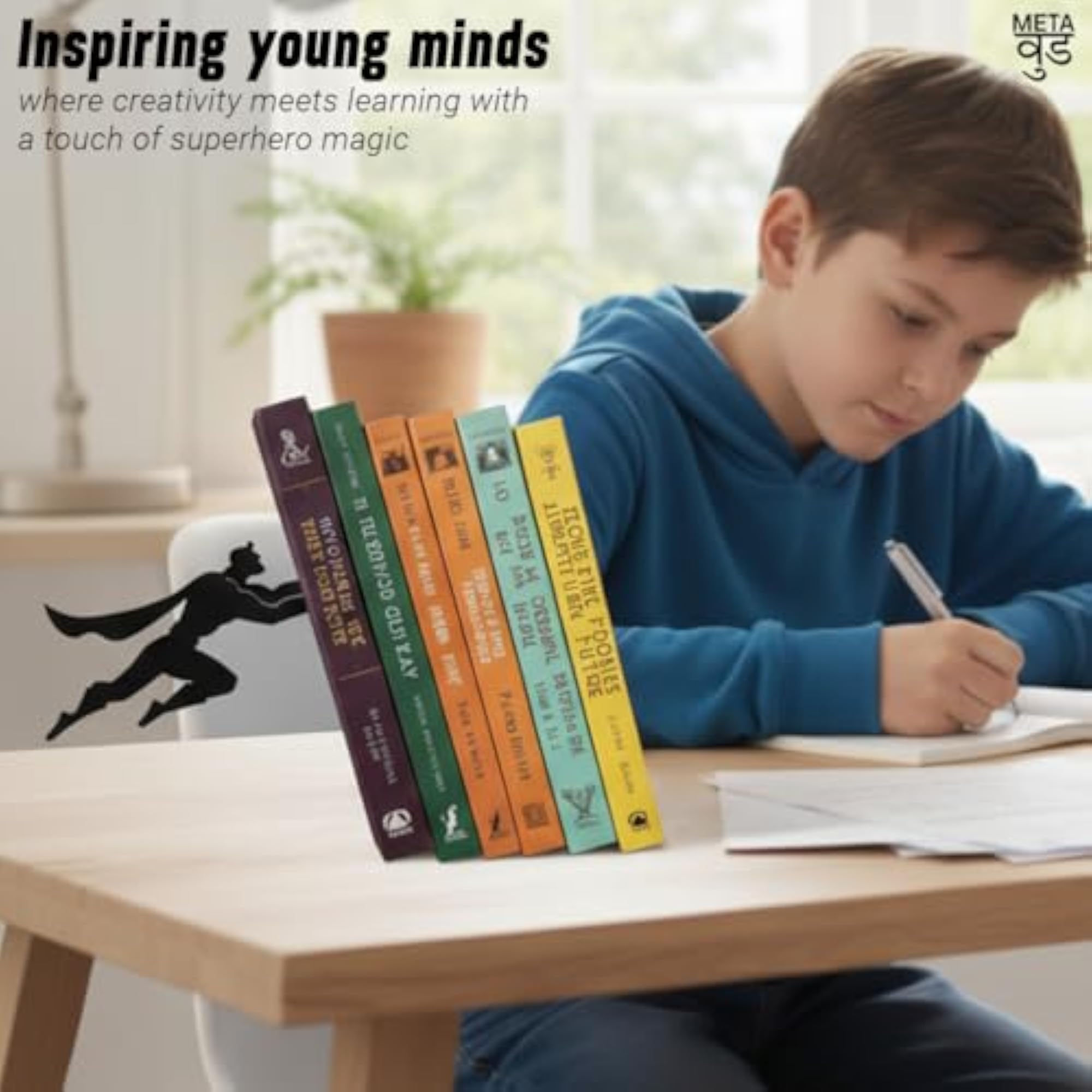 Superhero Book Ends Illusion Metal Bookends for Desk Holder