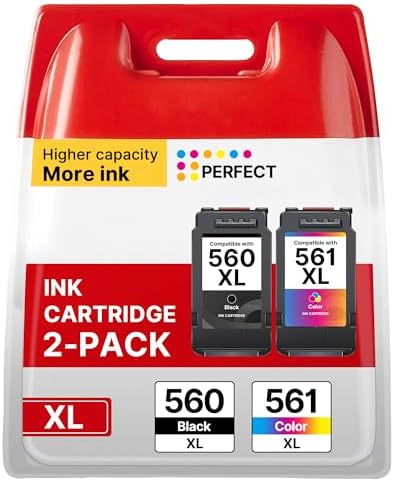 560XL 561XL PG-560 XL CL-561 XL Ersatz für Canon Druckerpatronen 560 561 | für PG560XL CL561XL für Canon Pixma TS5350 TS5350a TS5350i TS5351 TS5352 TS5353 TS7450 TS7451 (Schwarz un