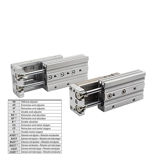 Cylindre pneumatique de précision MXQ16-40 avec table coulissante rectifiée