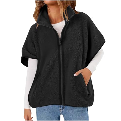 Guhmomh Teddy Weste Damen Fellweste kurzarm Jacke Outdoor...